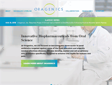 Tablet Screenshot of oragenics.com